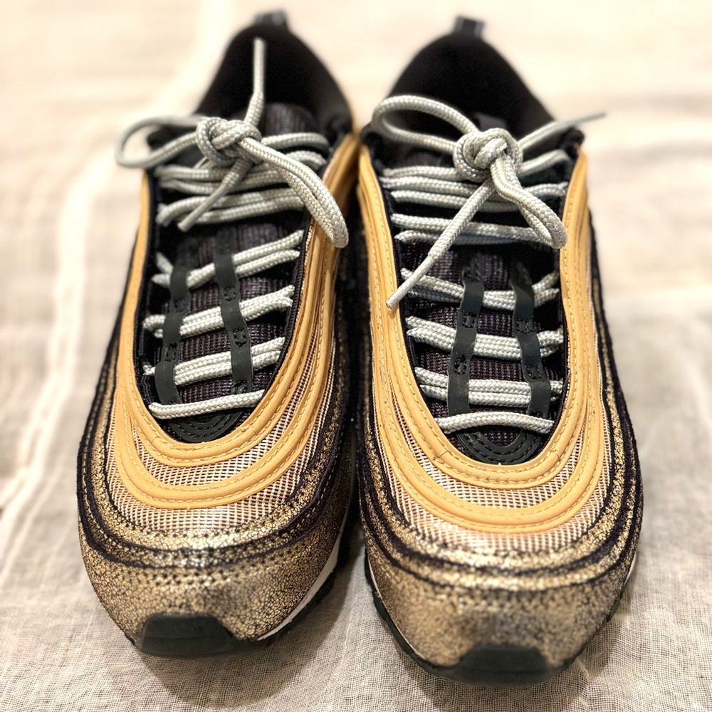 Barely Worn Gold Nike Air Max 97 Sneakers